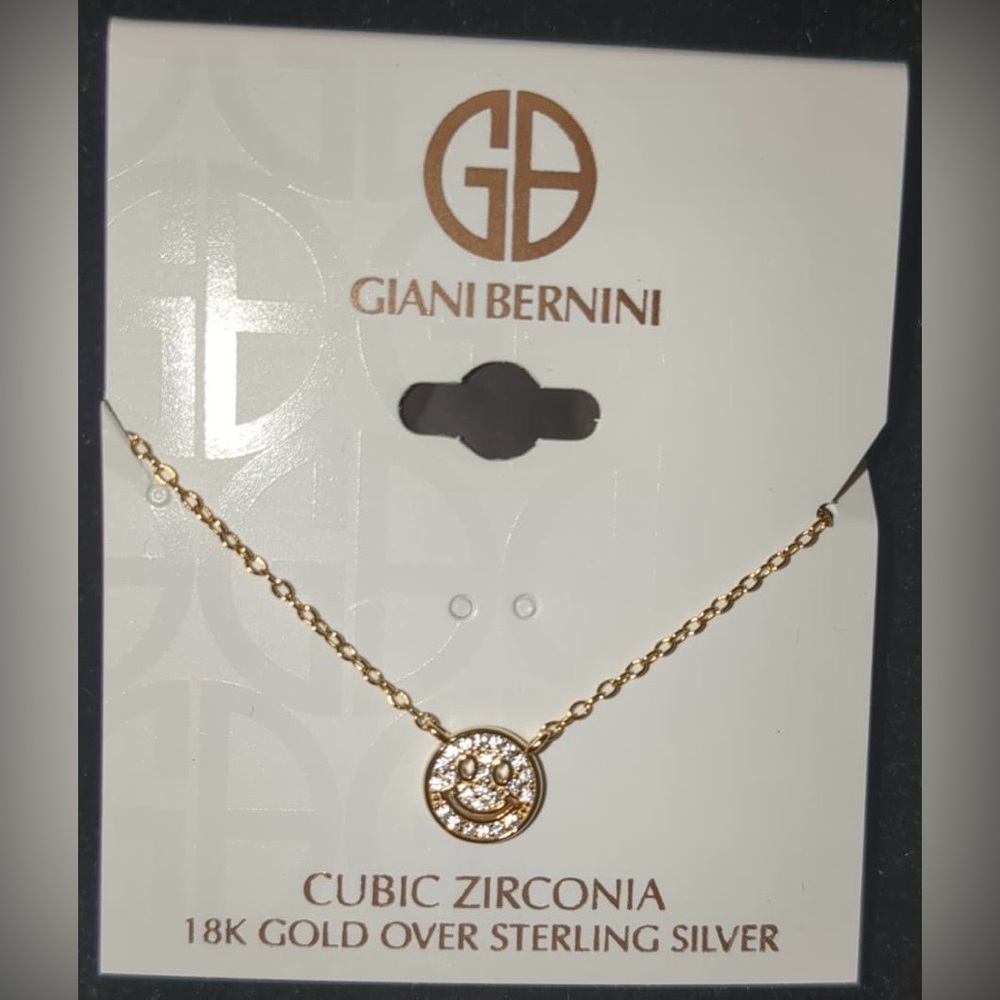 Giani Bernini Gold Necklace with Cubic Zirconia Pendant